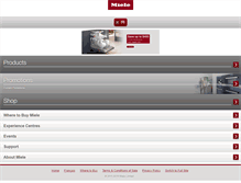 Tablet Screenshot of m.miele.ca